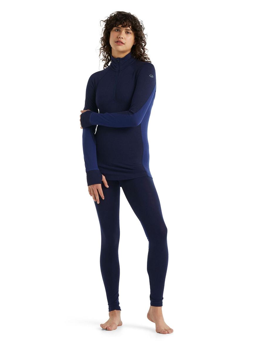 Leggings Icebreaker BodyfitZone™ Merino 260 Zone Thermal Femme Bleu Marine Bleu Royal Bleu Marine | FR 1554CTVE